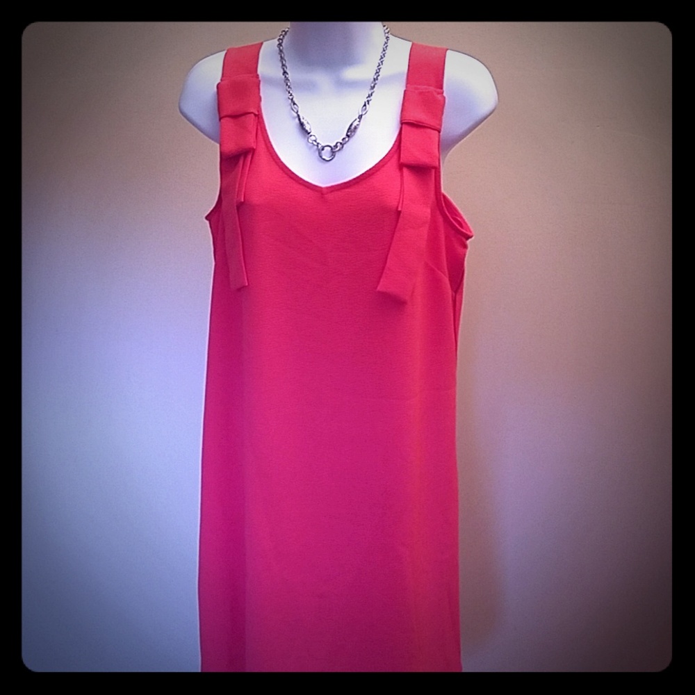 Nicole Miller Coral "Lava" dress size 6 NWT